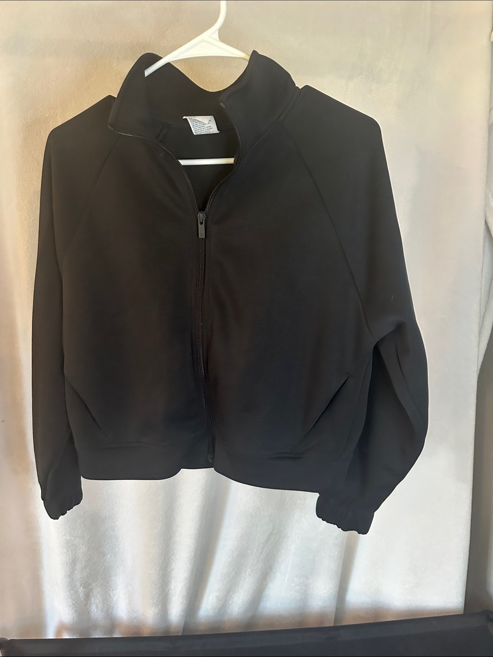all in motion Black Women's Bomber Jacket with Zip Front